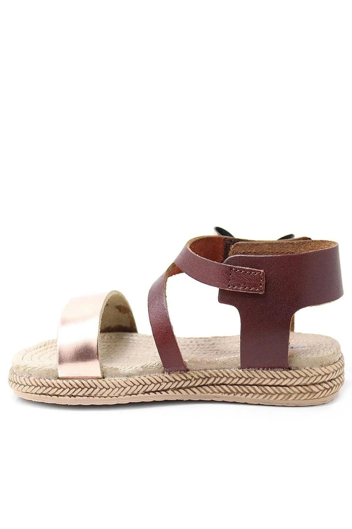 Artico Elenis Hakiki Deri Kahverengi Bakır Kız Bebek Sandalet