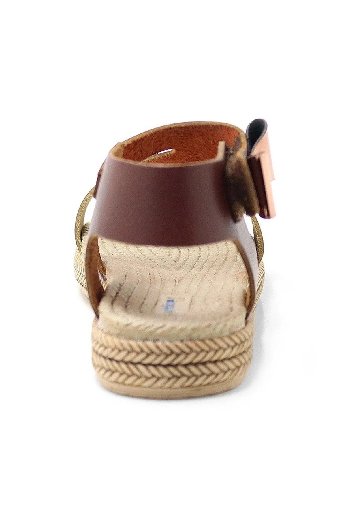 Artico Elenis Hakiki Deri Kahverengi Bakır Kız Bebek Sandalet