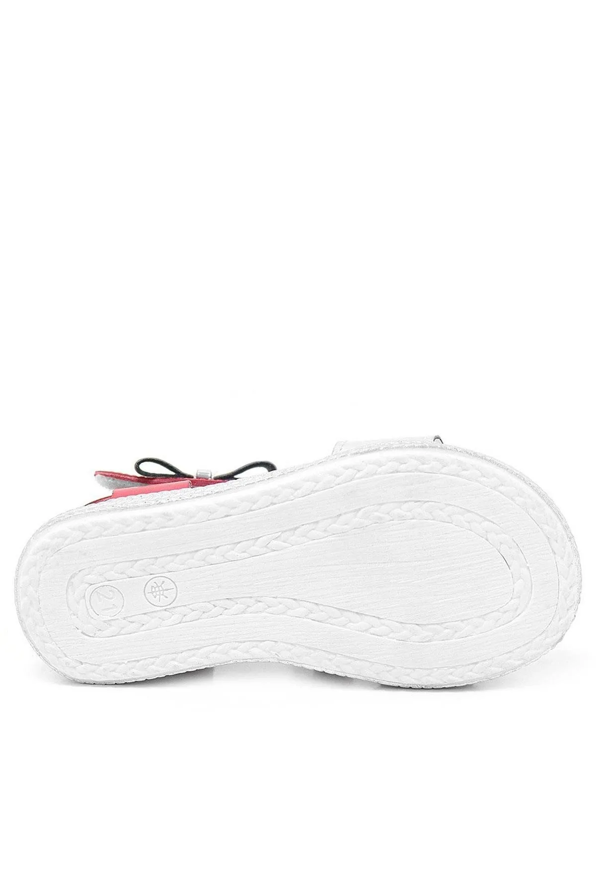 Artico Elenis Hakiki Deri Kırmızı Gümüş Kız Bebek Sandalet