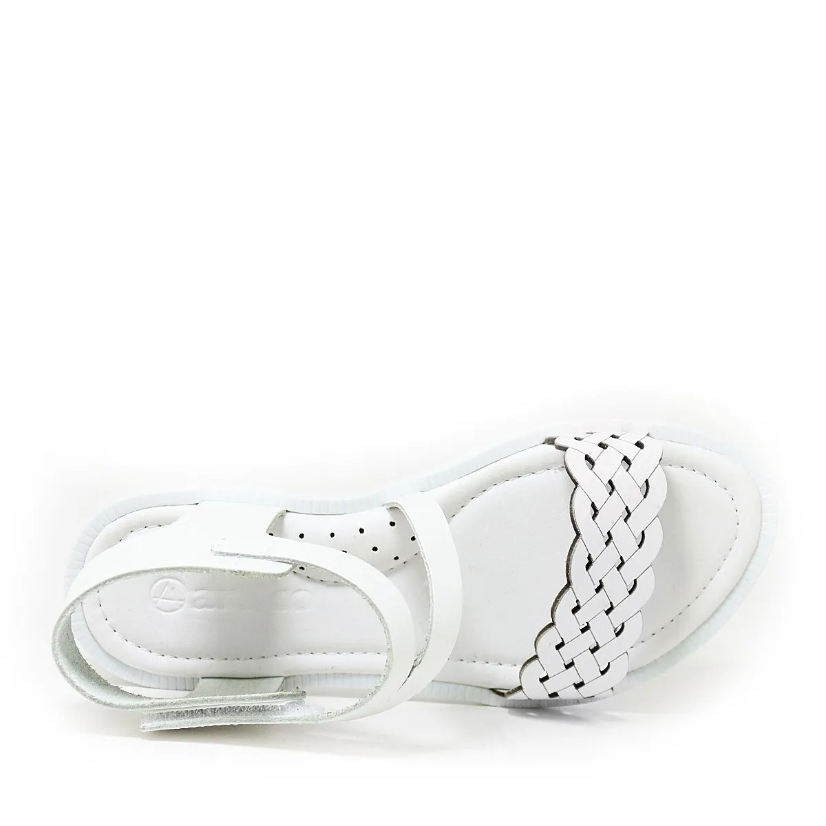 Artico Etoile Hakiki Deri Beyaz Vaketa Kız Çocuk Sandalet