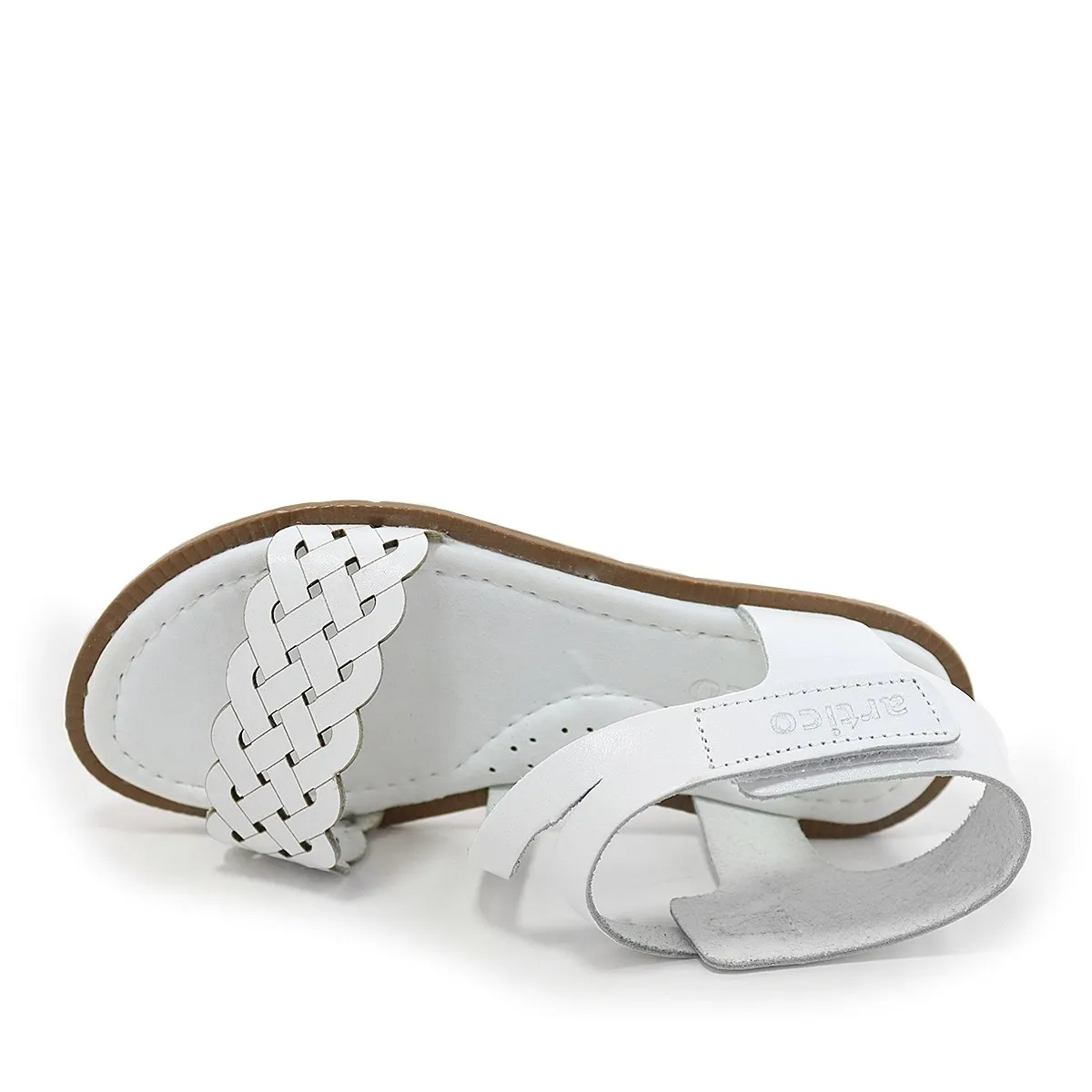 Artico Etoile Hakiki Deri Vaketa Beyaz Kız Çocuk Sandalet