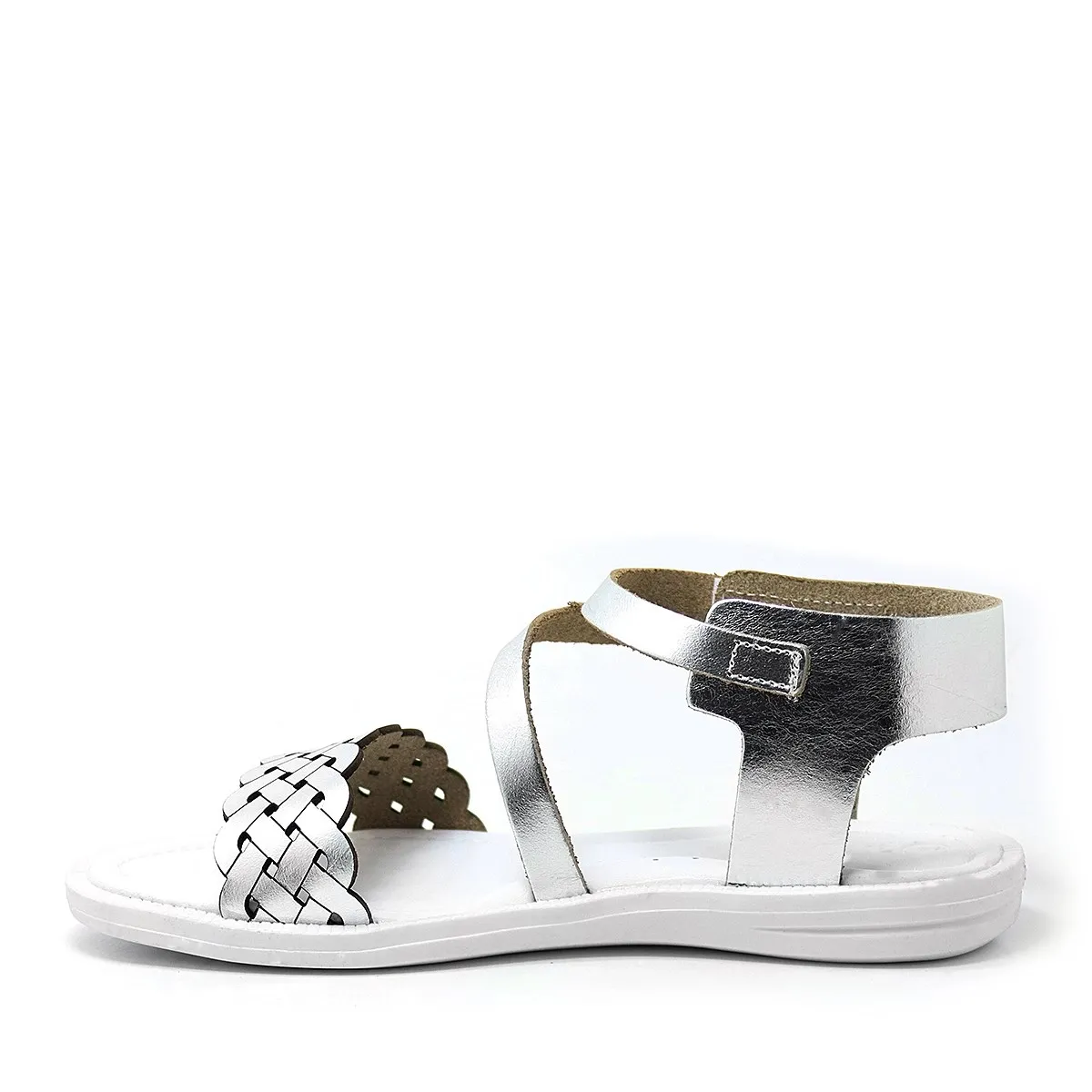 Artico Etoile Hakiki Deri Vaketa Gümüş Gri Kız Çocuk Sandalet