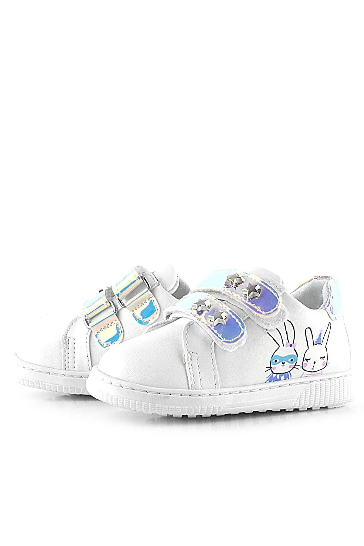 Artico Miclou Beyaz Cırtlı Yıldız Detaylı Kız Bebek Spor Ayakkabı