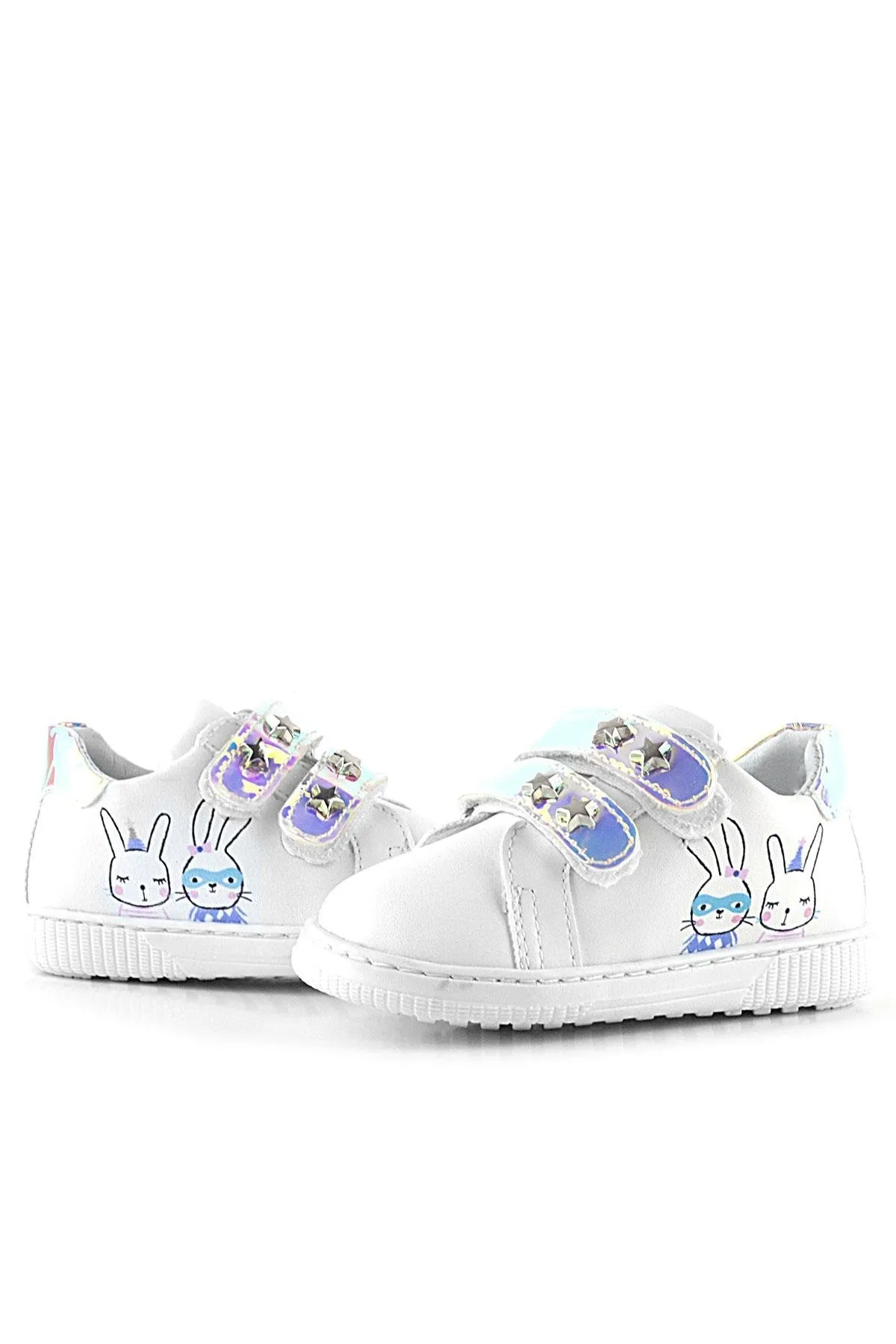 Artico Miclou Beyaz Cırtlı Yıldız Detaylı Kız Bebek Spor Ayakkabı