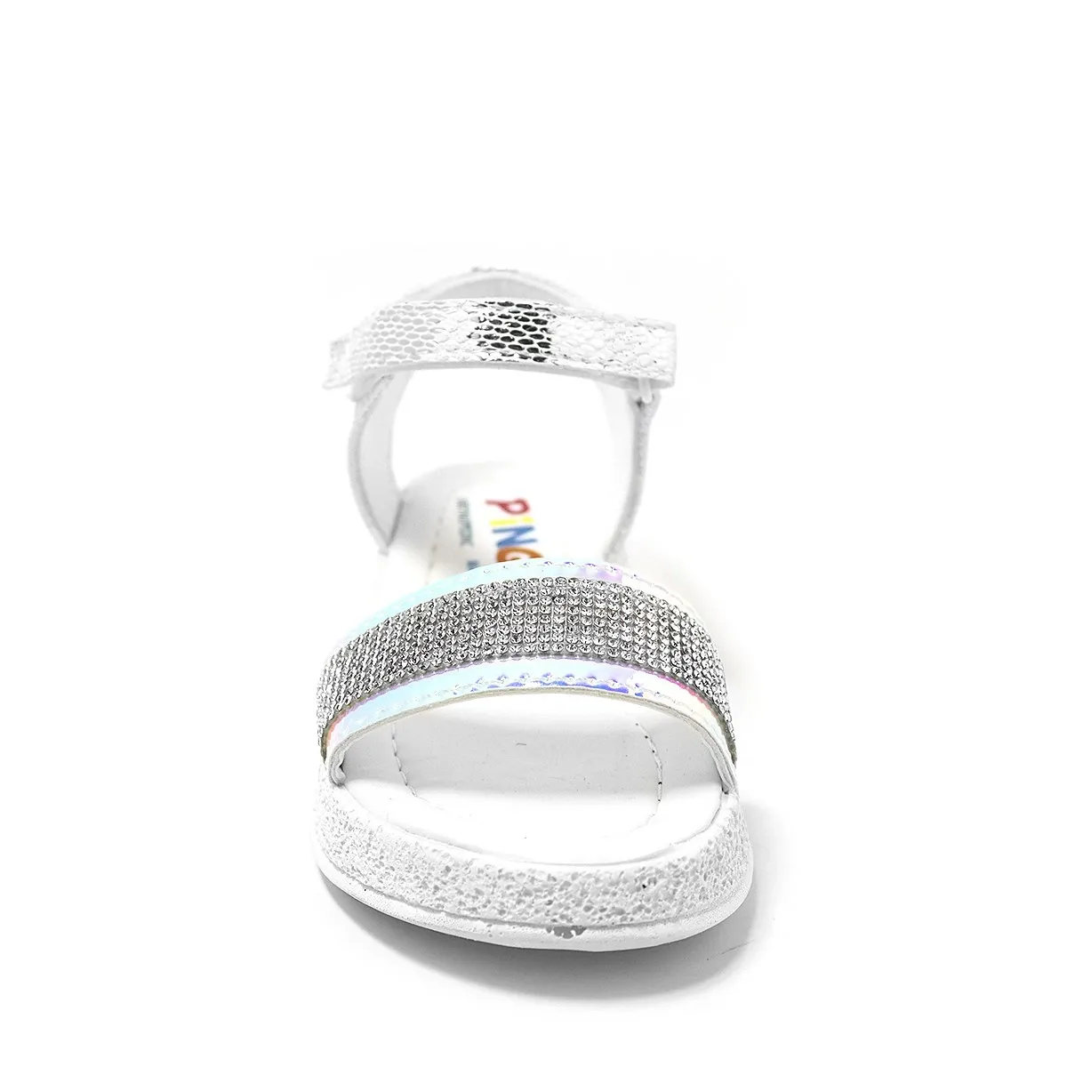 Artico Pingu Gloria Gümüş Taşlı Kız Çocuk Sandalet