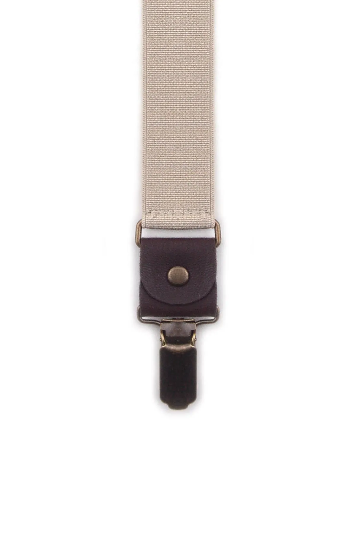 Ayarlanabilir Klipsli Bej Çocuk Kemer Pantolon Askısı