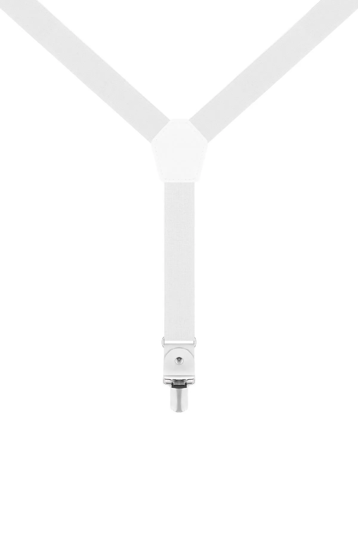 Ayarlanabilir Klipsli Beyaz Çocuk Kemer Pantolon Askısı