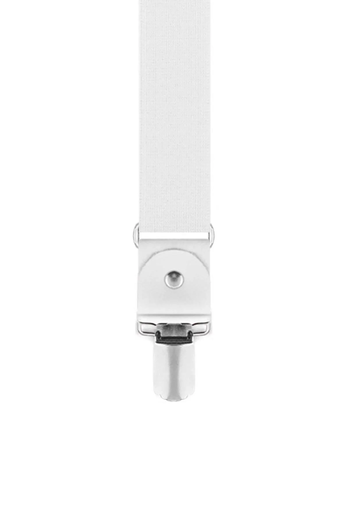 Ayarlanabilir Klipsli Beyaz Çocuk Kemer Pantolon Askısı