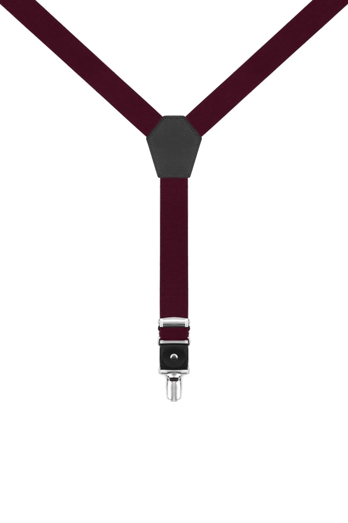 Ayarlanabilir Klipsli Bordo Çocuk Kemer Pantolon Askısı