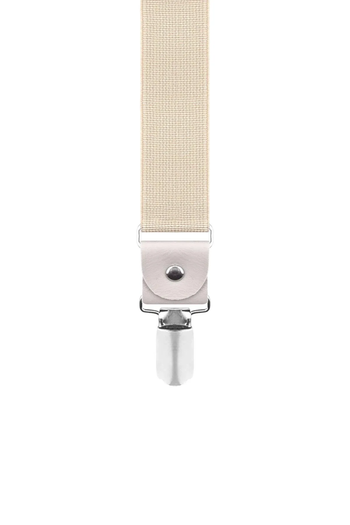 Ayarlanabilir Klipsli Krem Çocuk Kemer Pantolon Askısı