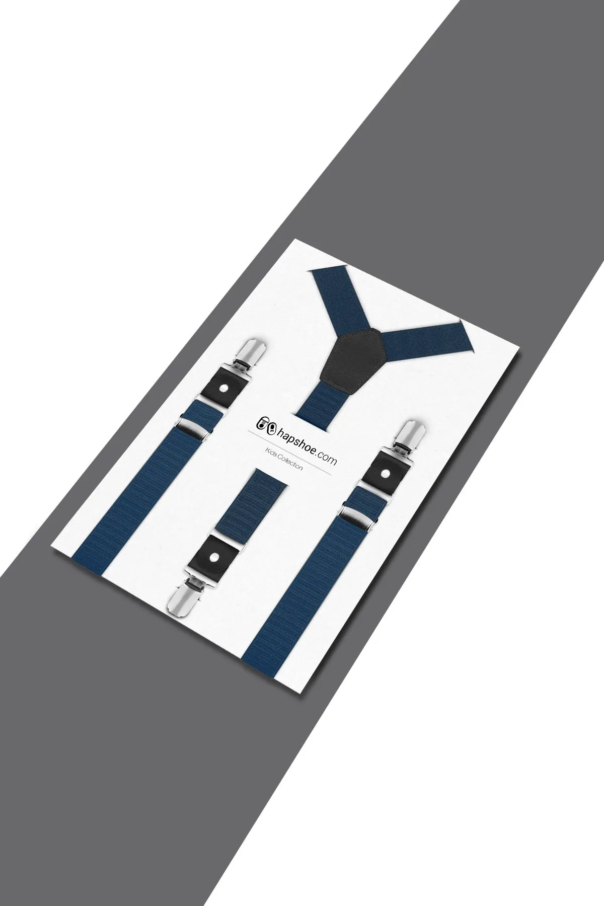 Ayarlanabilir Klipsli Lacivert Çocuk Kemer Pantolon Askısı