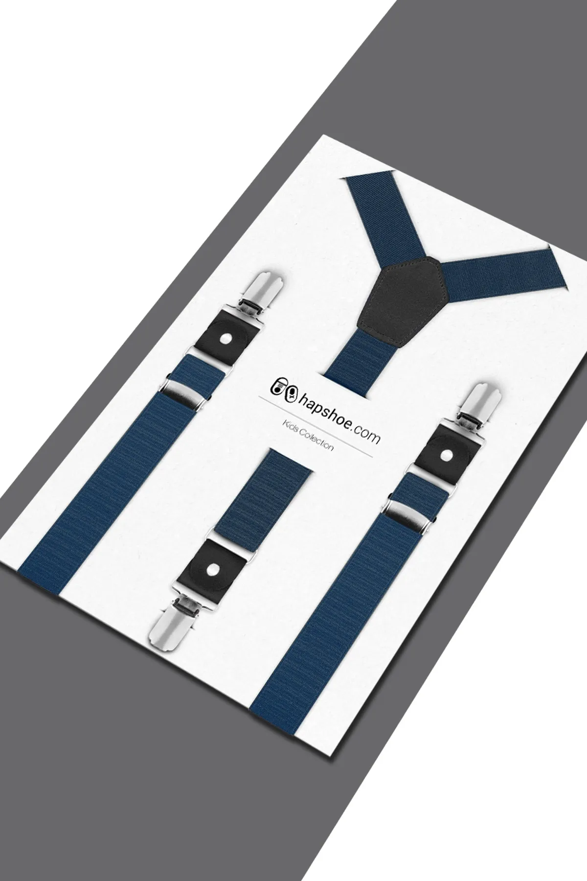 Ayarlanabilir Klipsli Lacivert Çocuk Kemer Pantolon Askısı