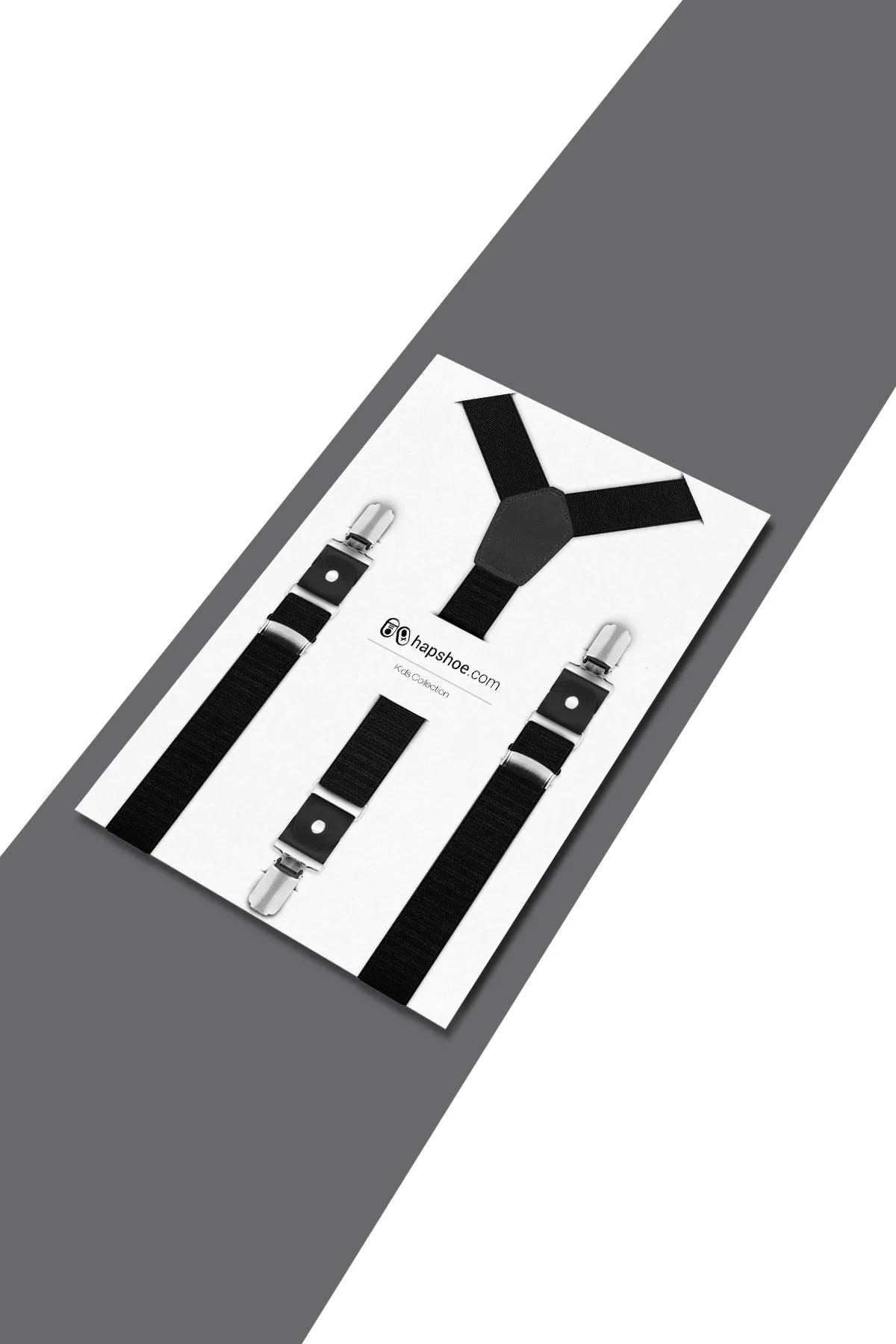 Ayarlanabilir Klipsli Siyah Çocuk Kemer Pantolon Askısı