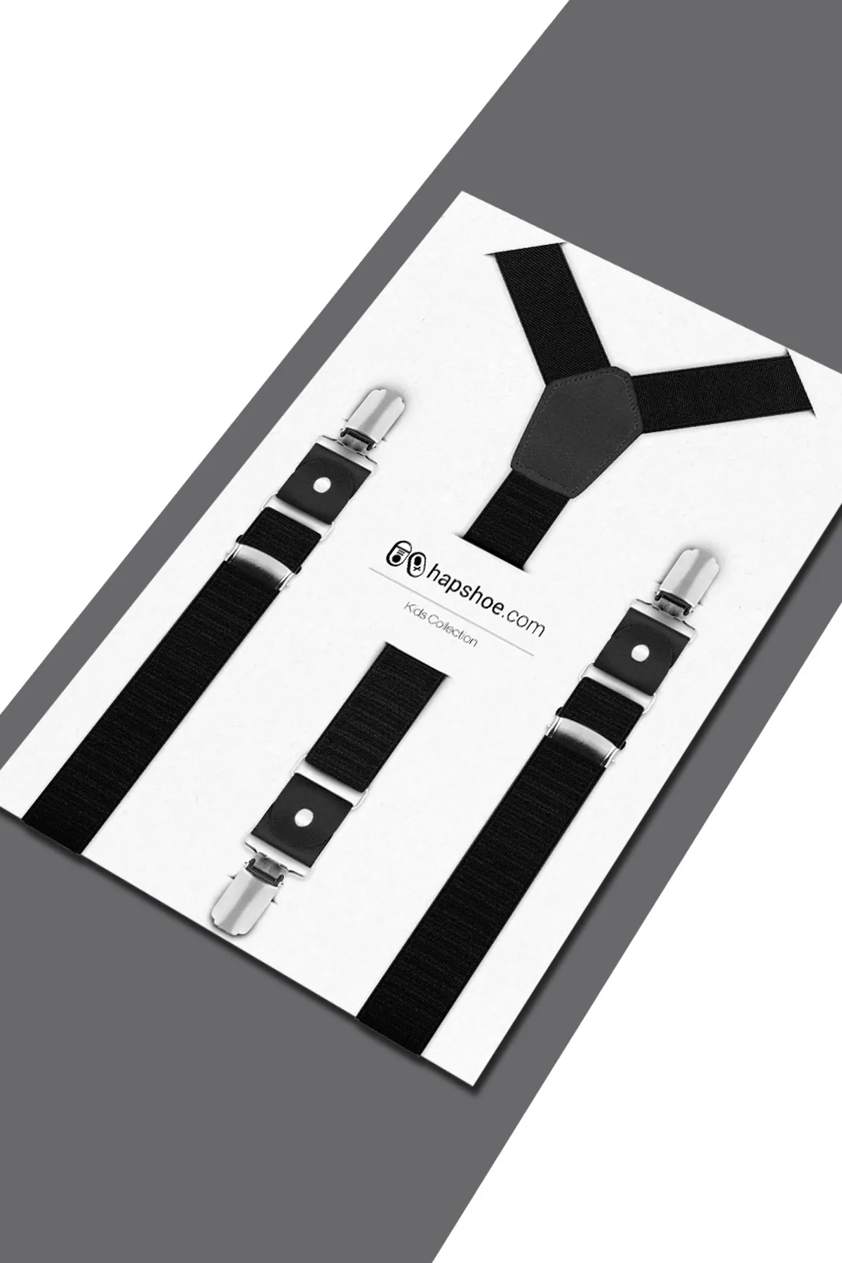 Ayarlanabilir Klipsli Siyah Çocuk Kemer Pantolon Askısı