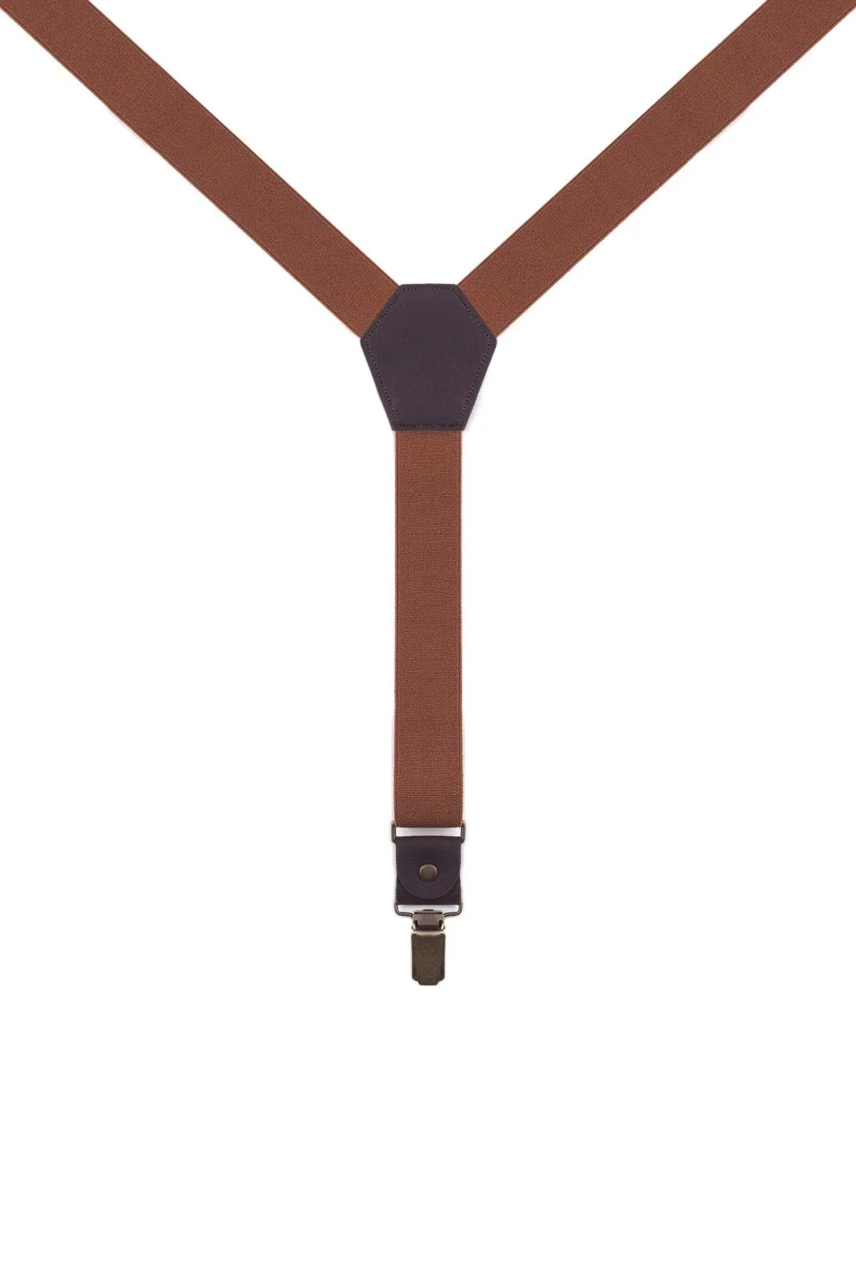 Ayarlanabilir Klipsli Taba Çocuk Kemer Pantolon Askısı