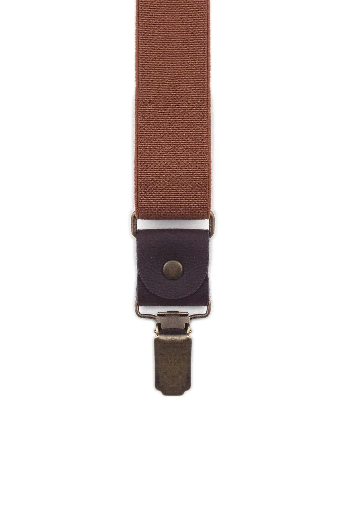 Ayarlanabilir Klipsli Taba Çocuk Kemer Pantolon Askısı