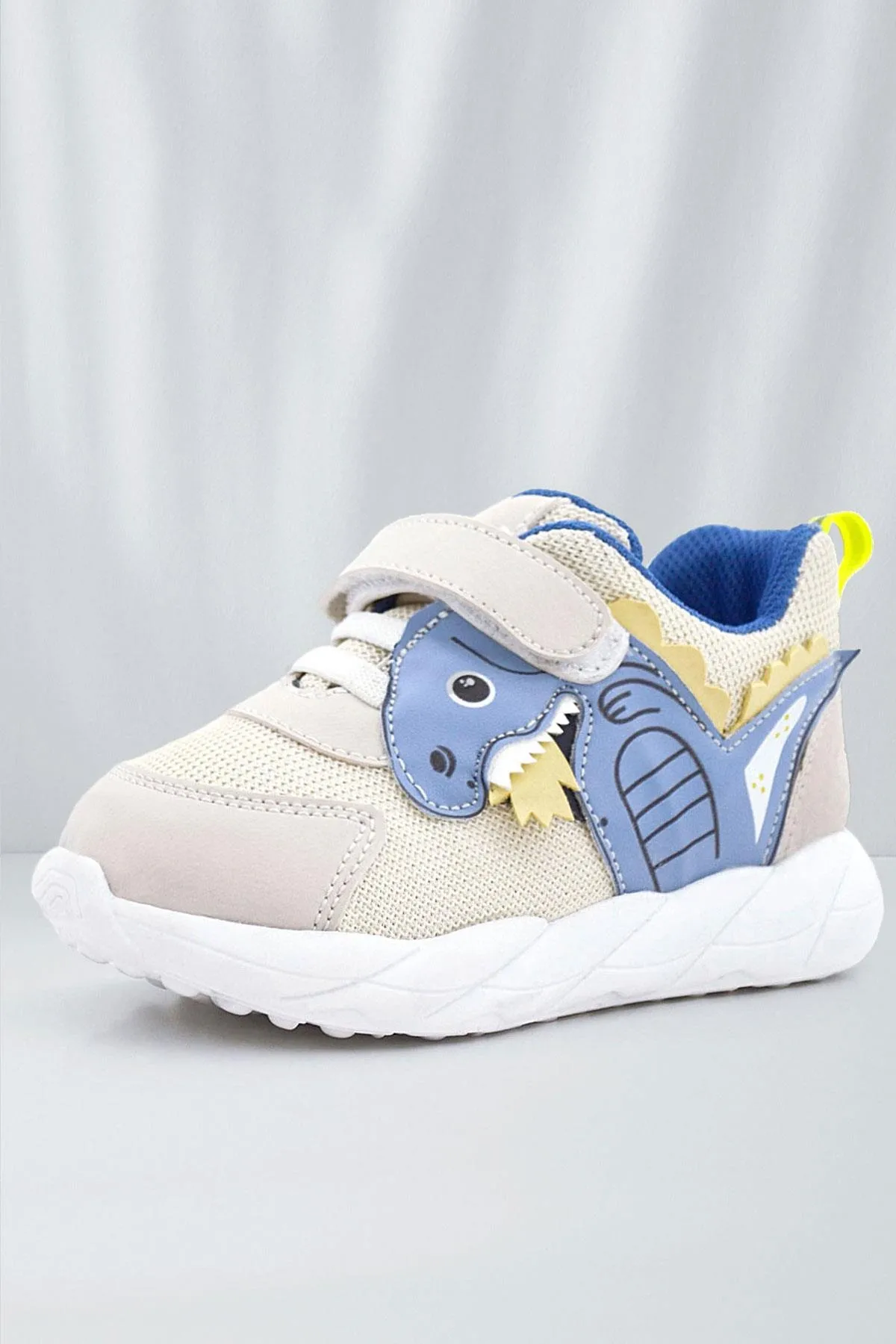 Barefoot Krem Dinazorlu Cırtlı Lastikli Çocuk Spor Ayakkabı