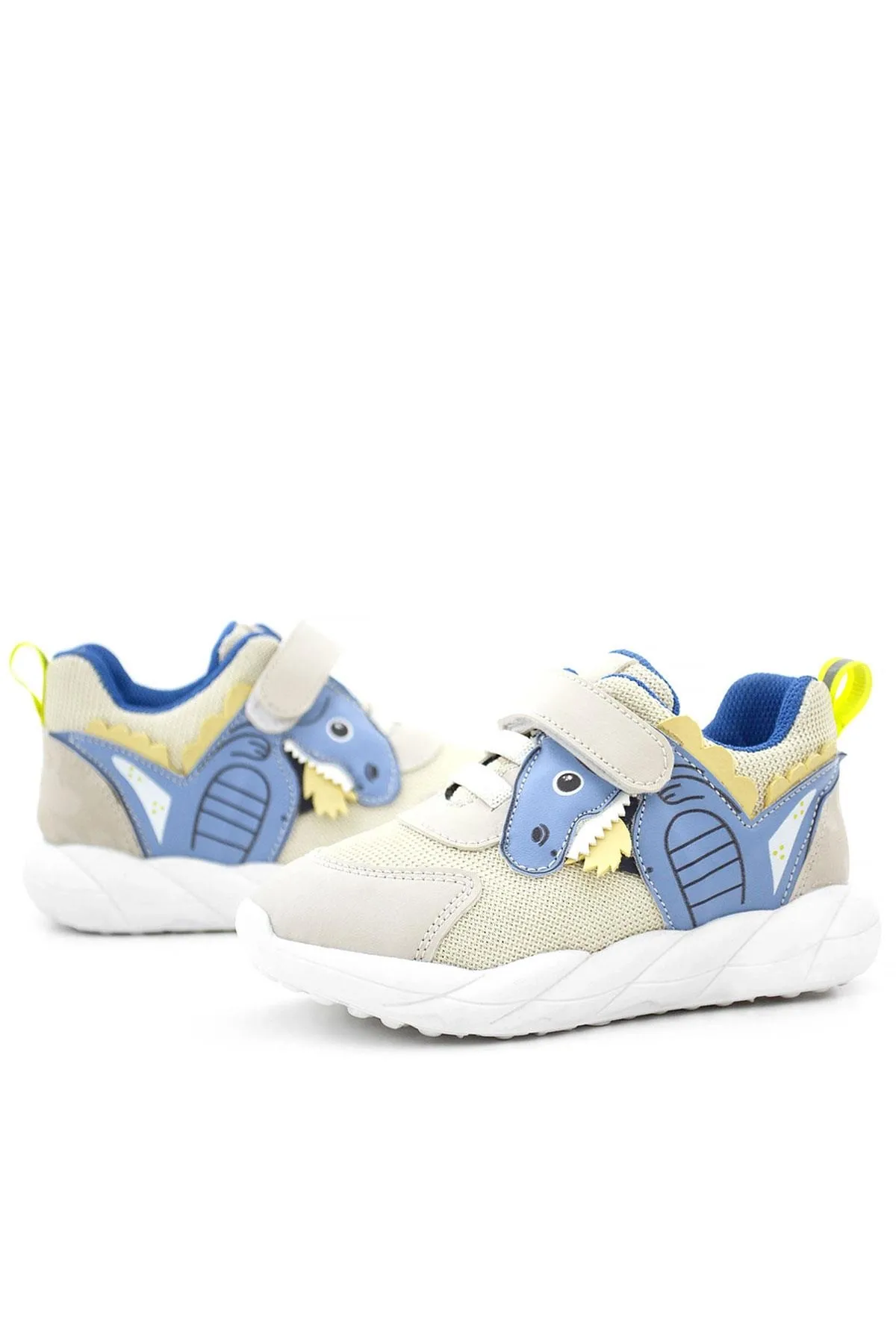 Barefoot Krem Dinazorlu Cırtlı Lastikli Çocuk Spor Ayakkabı