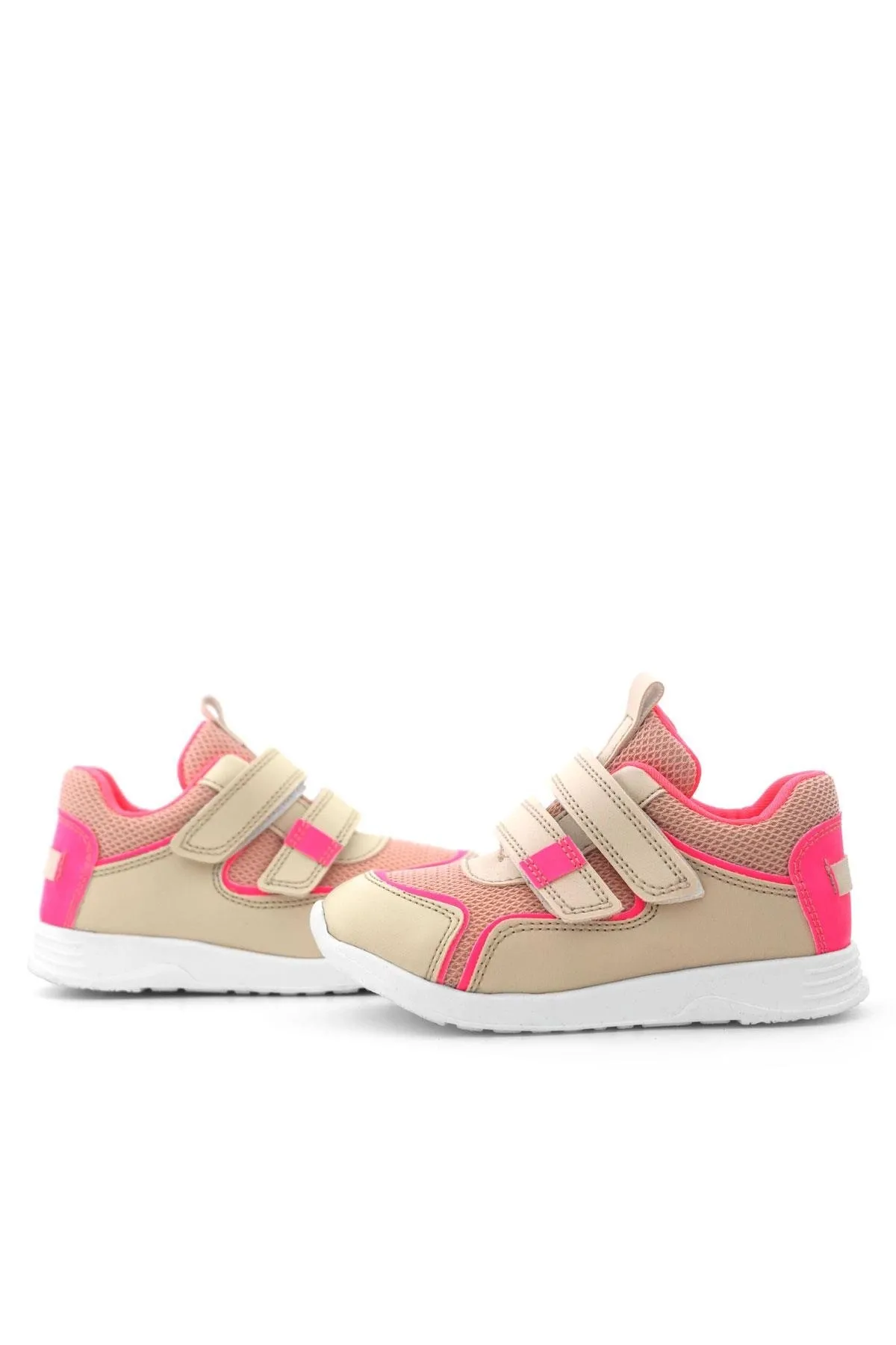 Bej Pembe Cırt Cırtlı Kız Çocuk Spor Ayakkabı