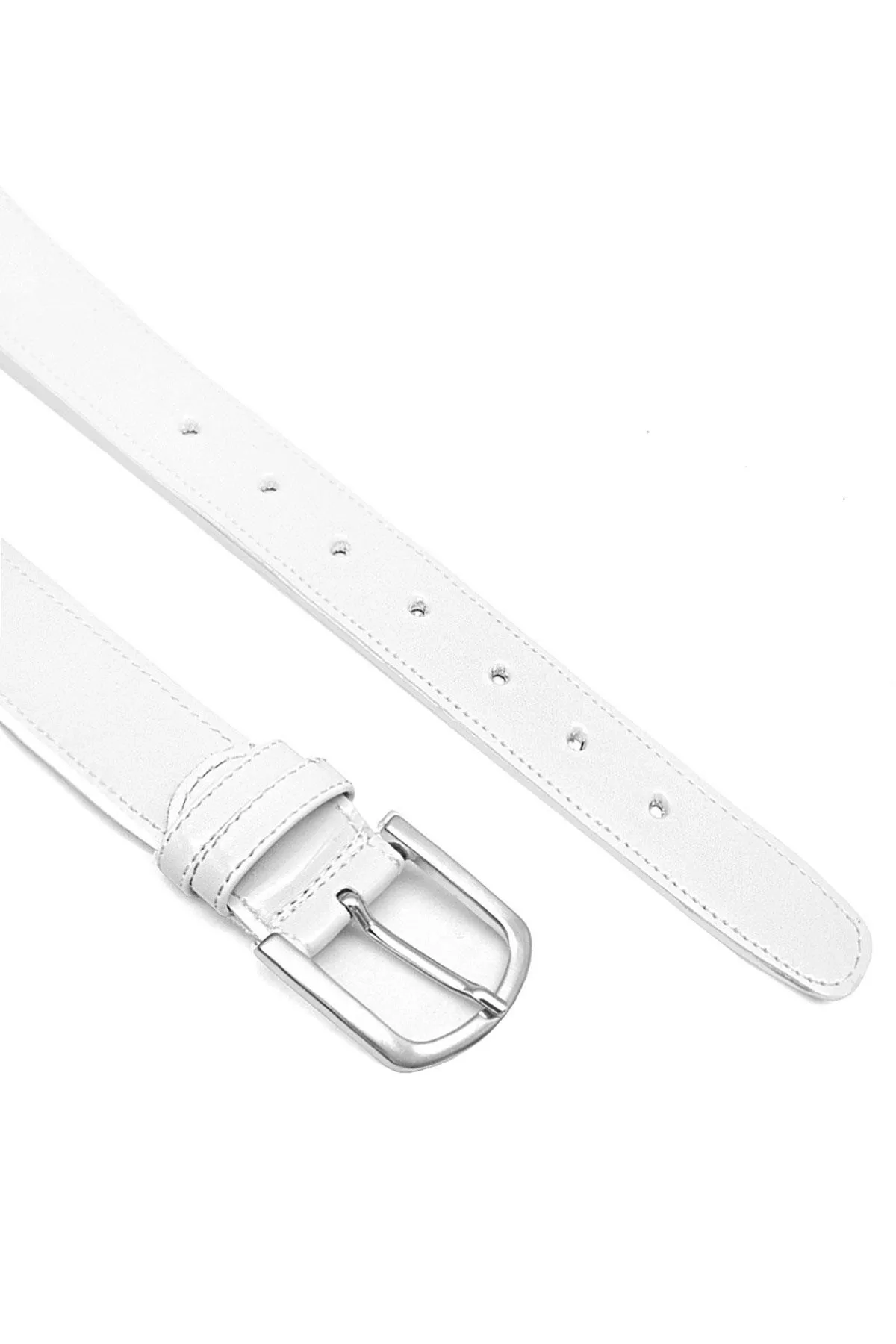 Beyaz Cilt 3 Cm Erkek Çocuk Klasik Kemer