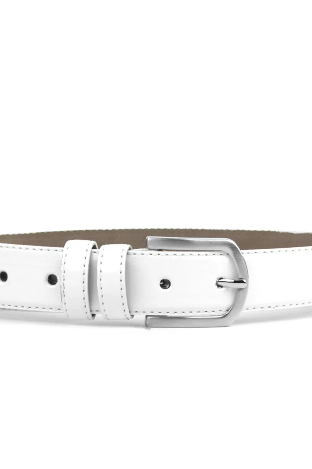 Beyaz Cilt 3 Cm Erkek Çocuk Klasik Kemer
