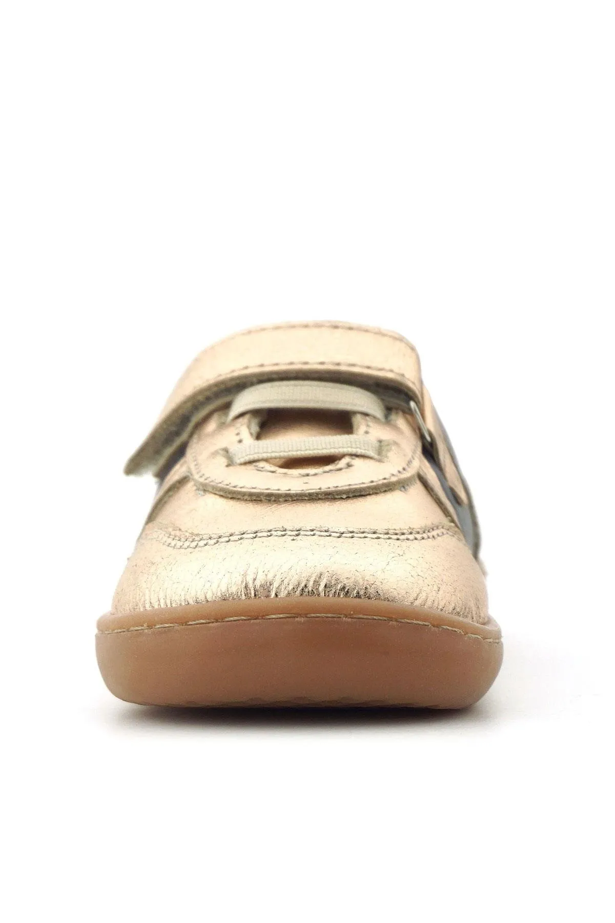 Bob Hakiki Deri Bakır Barefoot Cırtlı Lastikli Bebek Sneaker Ayakkabı