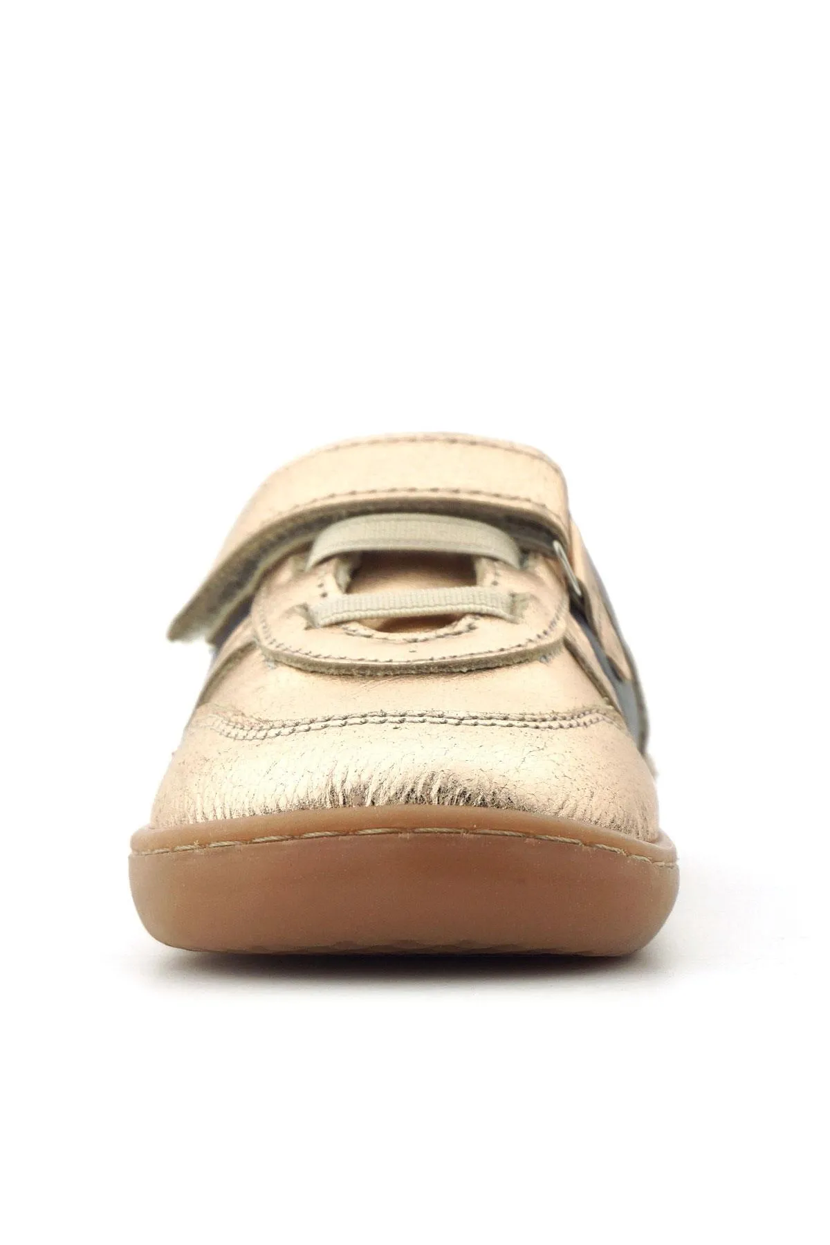 Bob Hakiki Deri Bakır Barefoot Cırtlı Lastikli Bebek Sneaker Ayakkabı