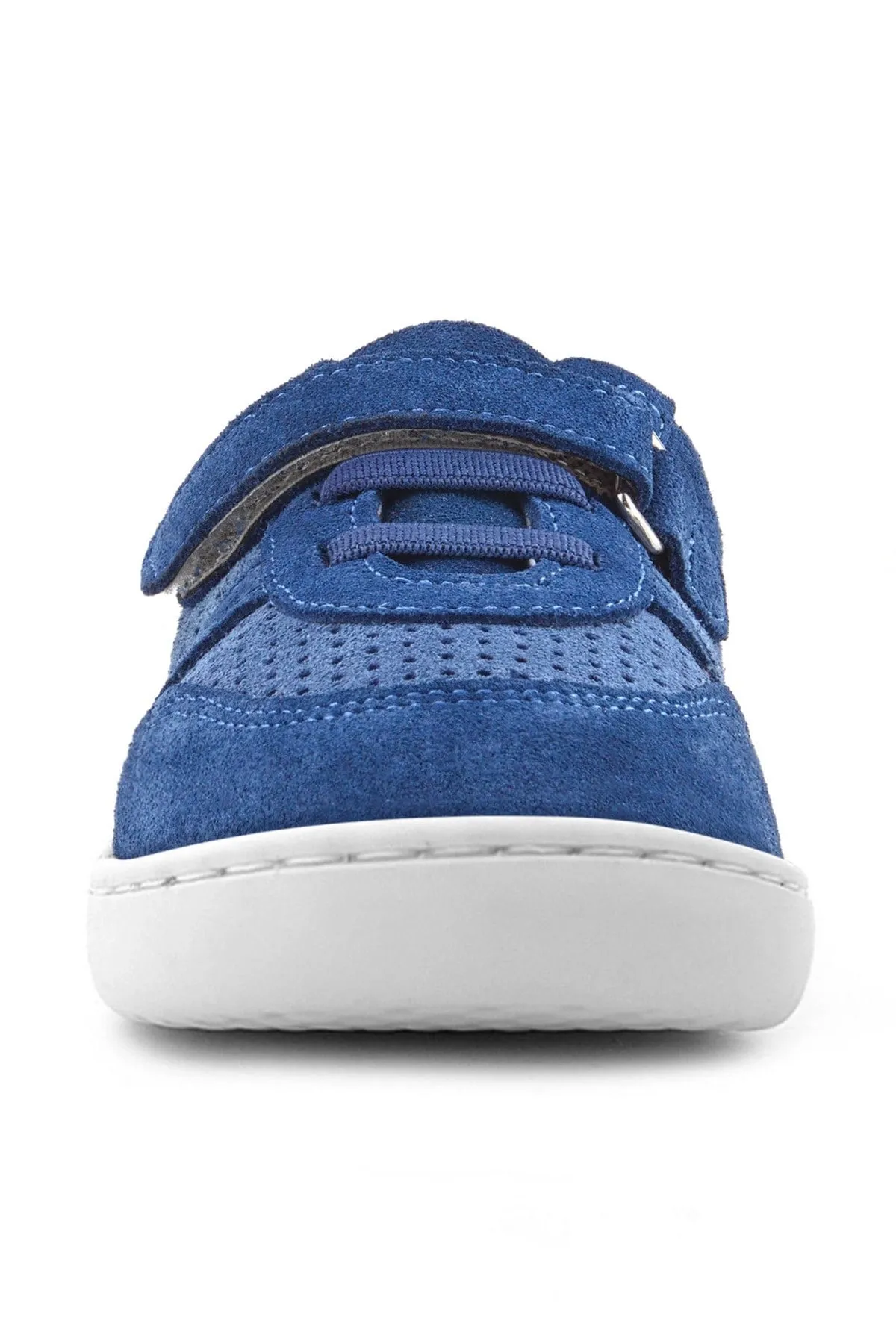 Bob Hakiki Deri Mavi Barefoot Cırtlı Lastikli Bebek Sneaker Ayakkabı