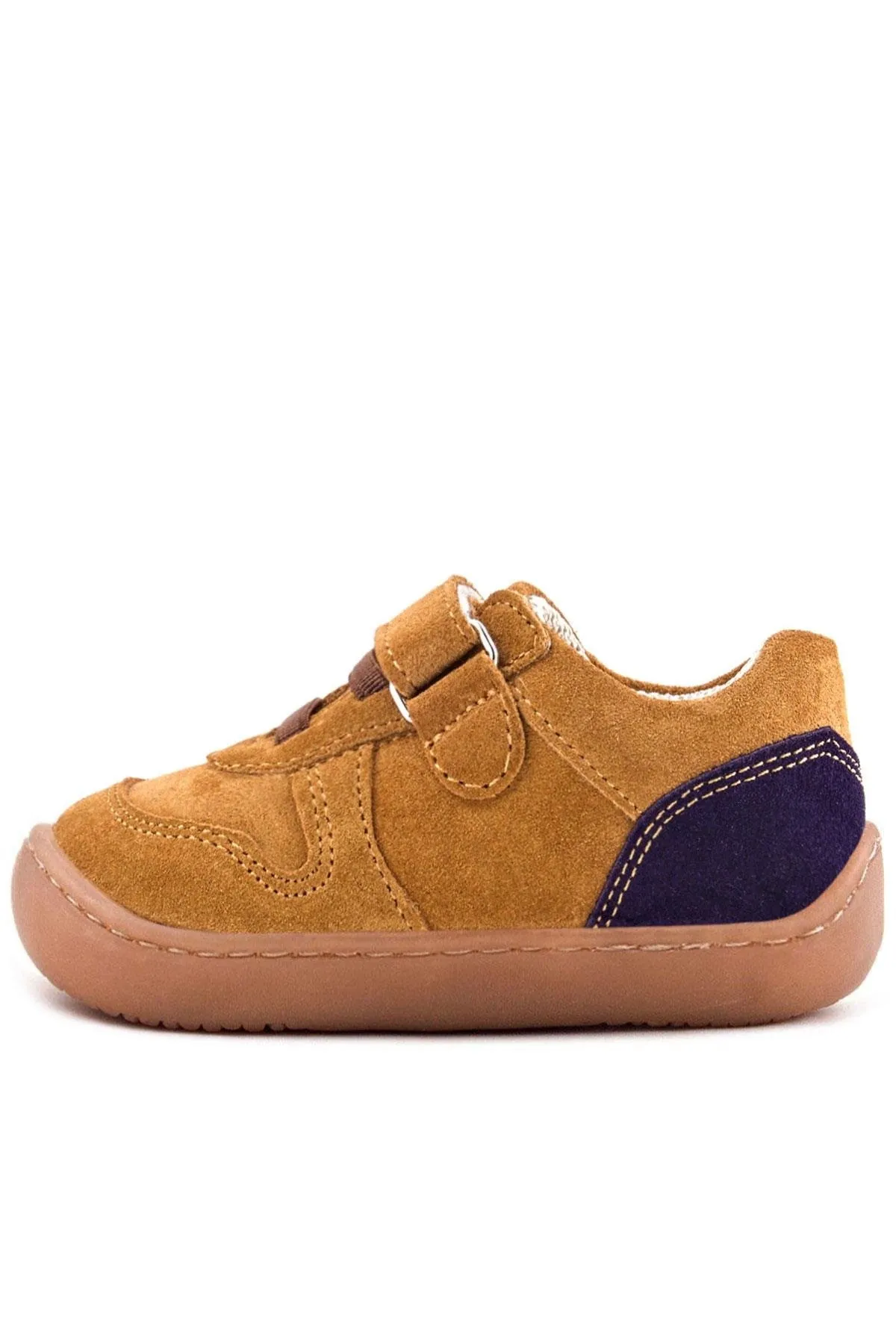 Bob Hakiki Deri Taba Barefoot Cırtlı Lastikli Bebek Sneaker Ayakkabı