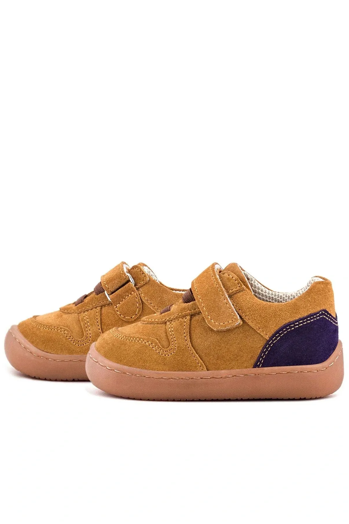 Bob Hakiki Deri Taba Barefoot Cırtlı Lastikli Bebek Sneaker Ayakkabı