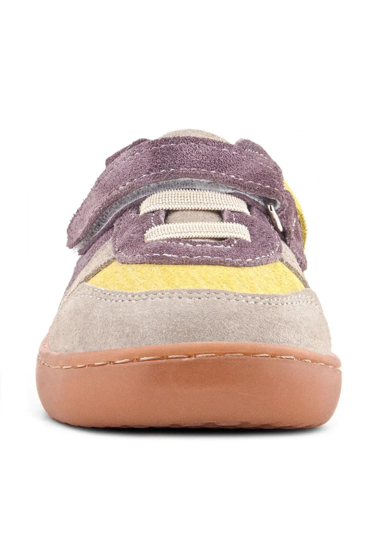 Bob Hakiki Deri Vizon Sarı Barefoot Cırtlı Lastikli Bebek Sneaker Ayakkabı