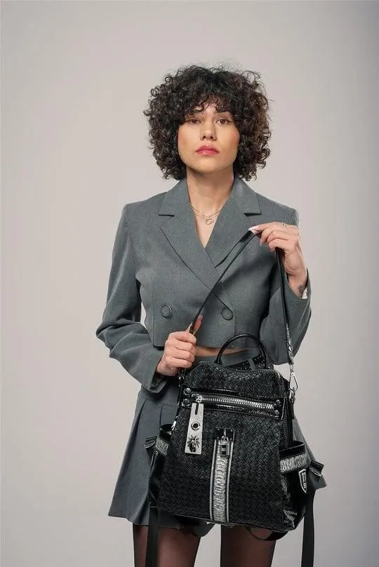 Cary Siyah Cilt Kol Ve Sırt Çantası