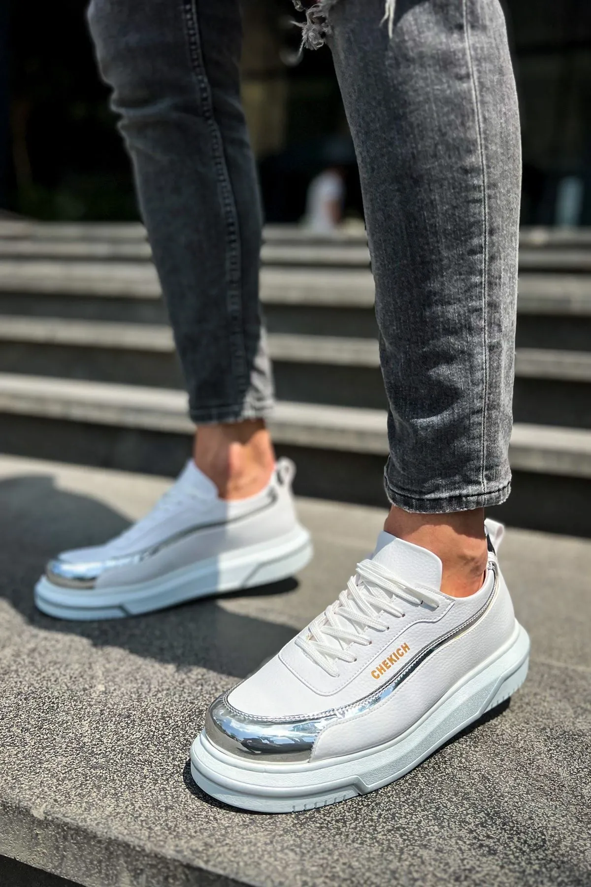 Ch041 - Cbt Renaissance Erkek Ayakkabı Beyaz/gumus