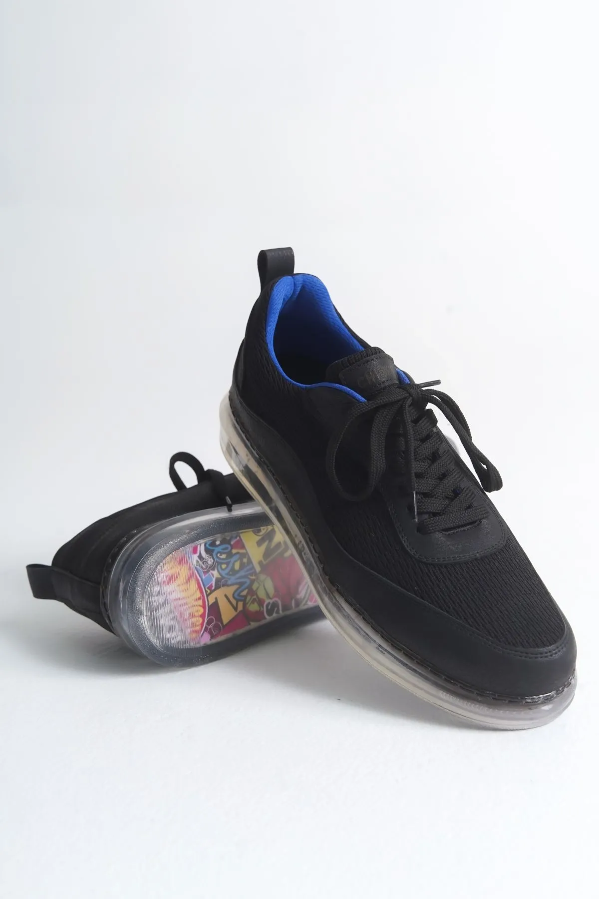 Ch181 - Rrt İpekyol  Erkek Ayakkabı Sıyah/sax Mavı