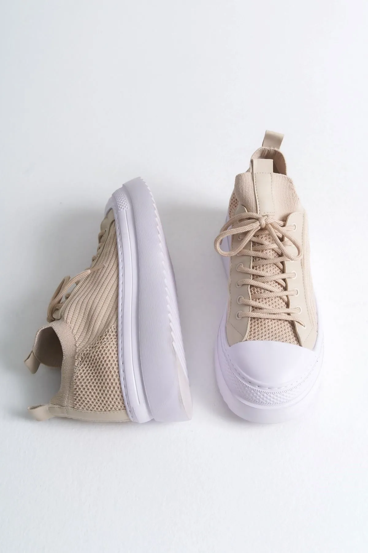 Ch2601 - Triko Erkek Ayakkabı Bej