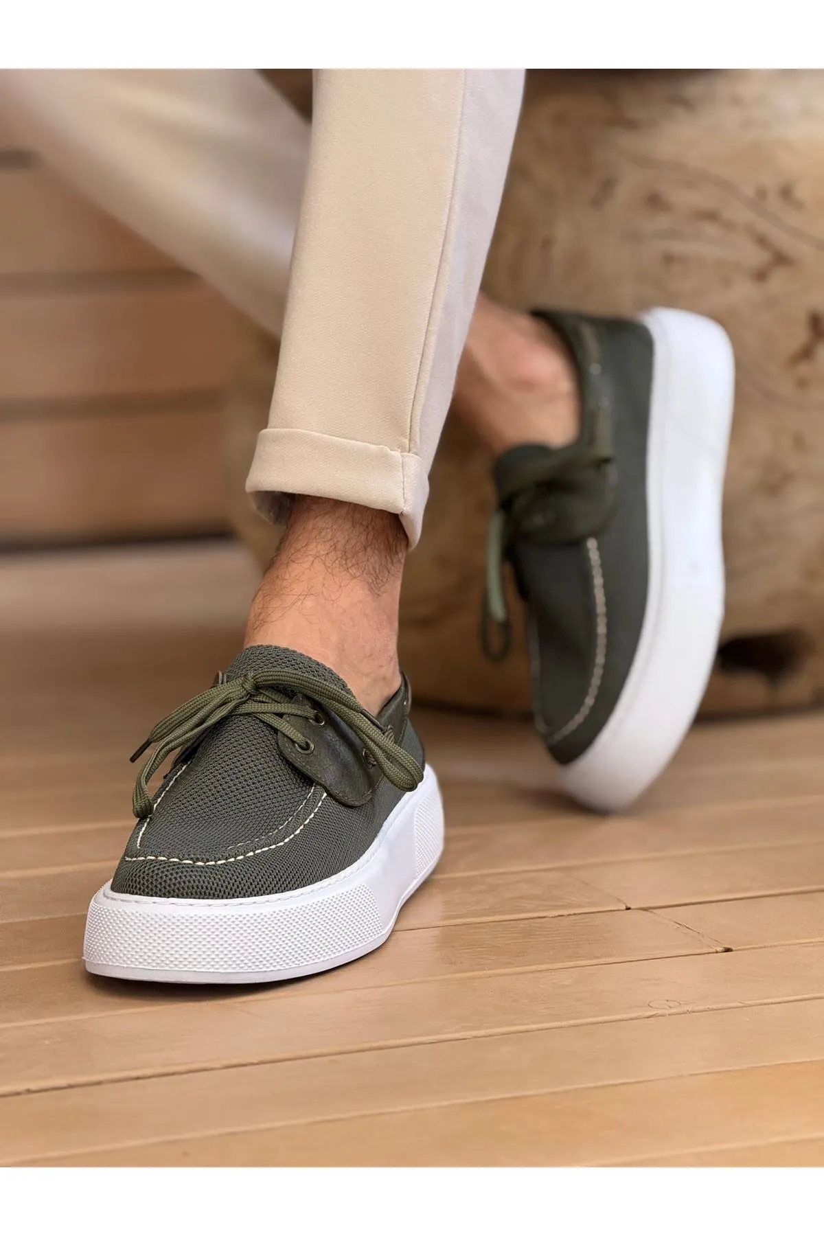 Ch2602 - Triko Erkek Ayakkabı Hakı