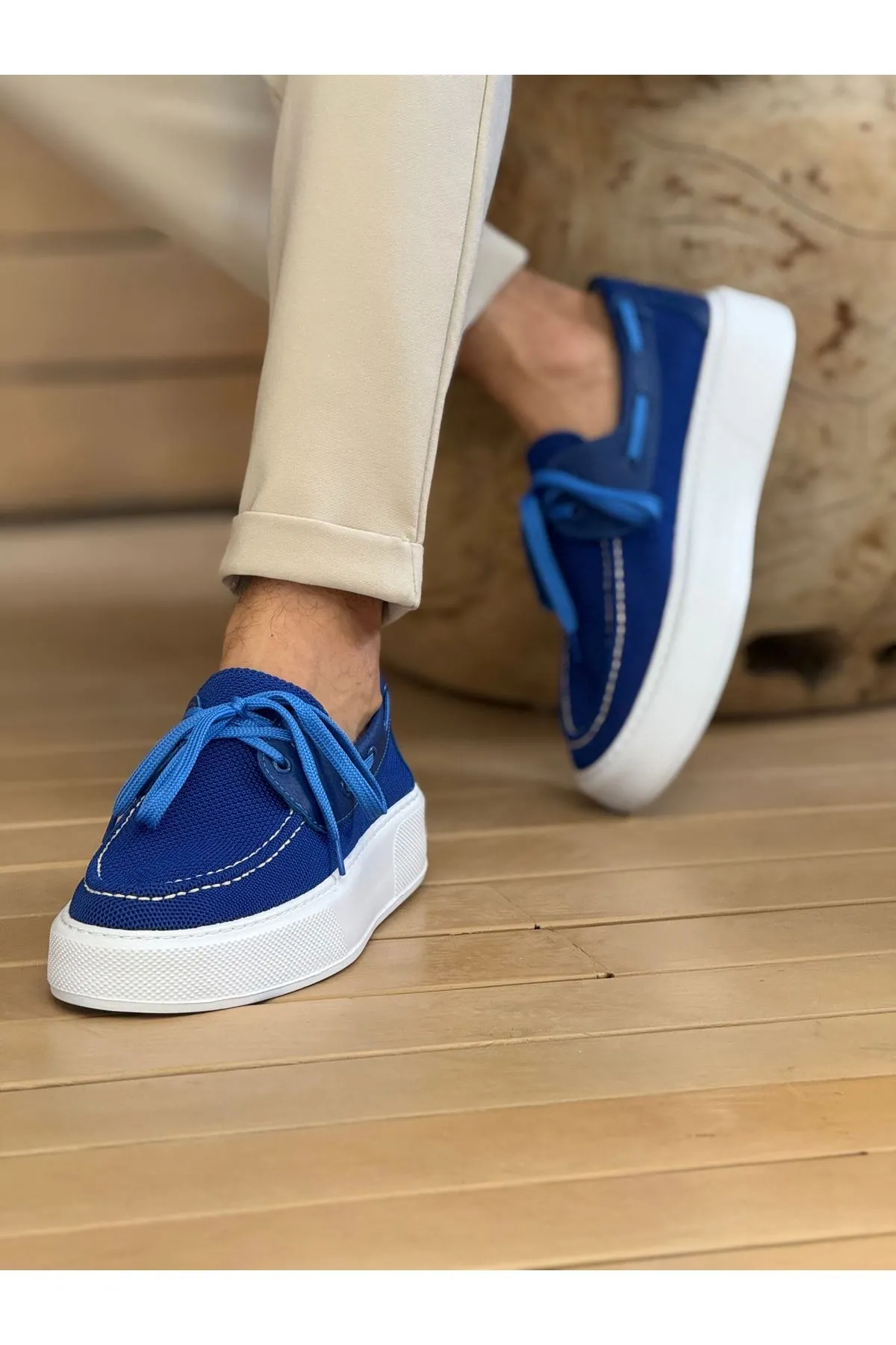 Ch2602 - Triko Erkek Ayakkabı Mavı