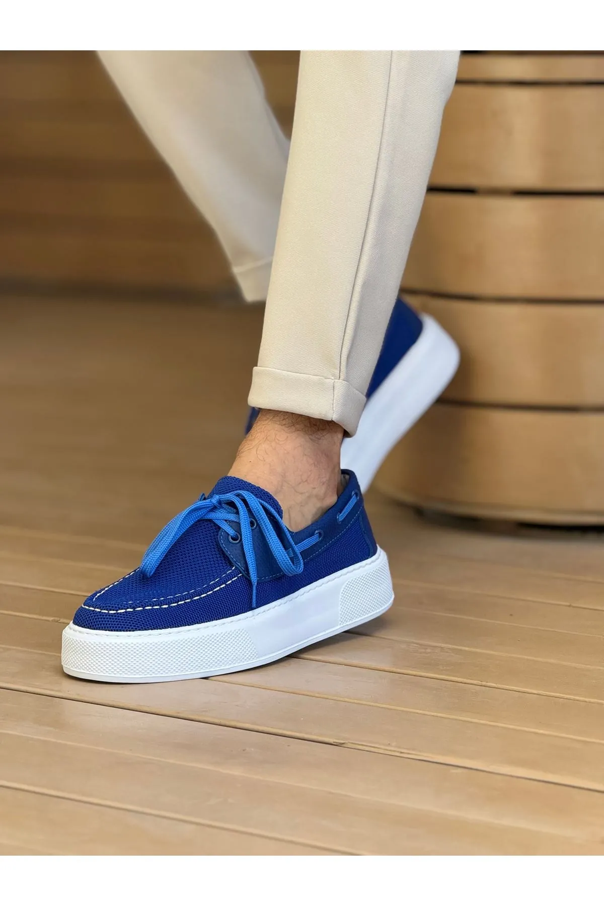 Ch2602 - Triko Erkek Ayakkabı Mavı