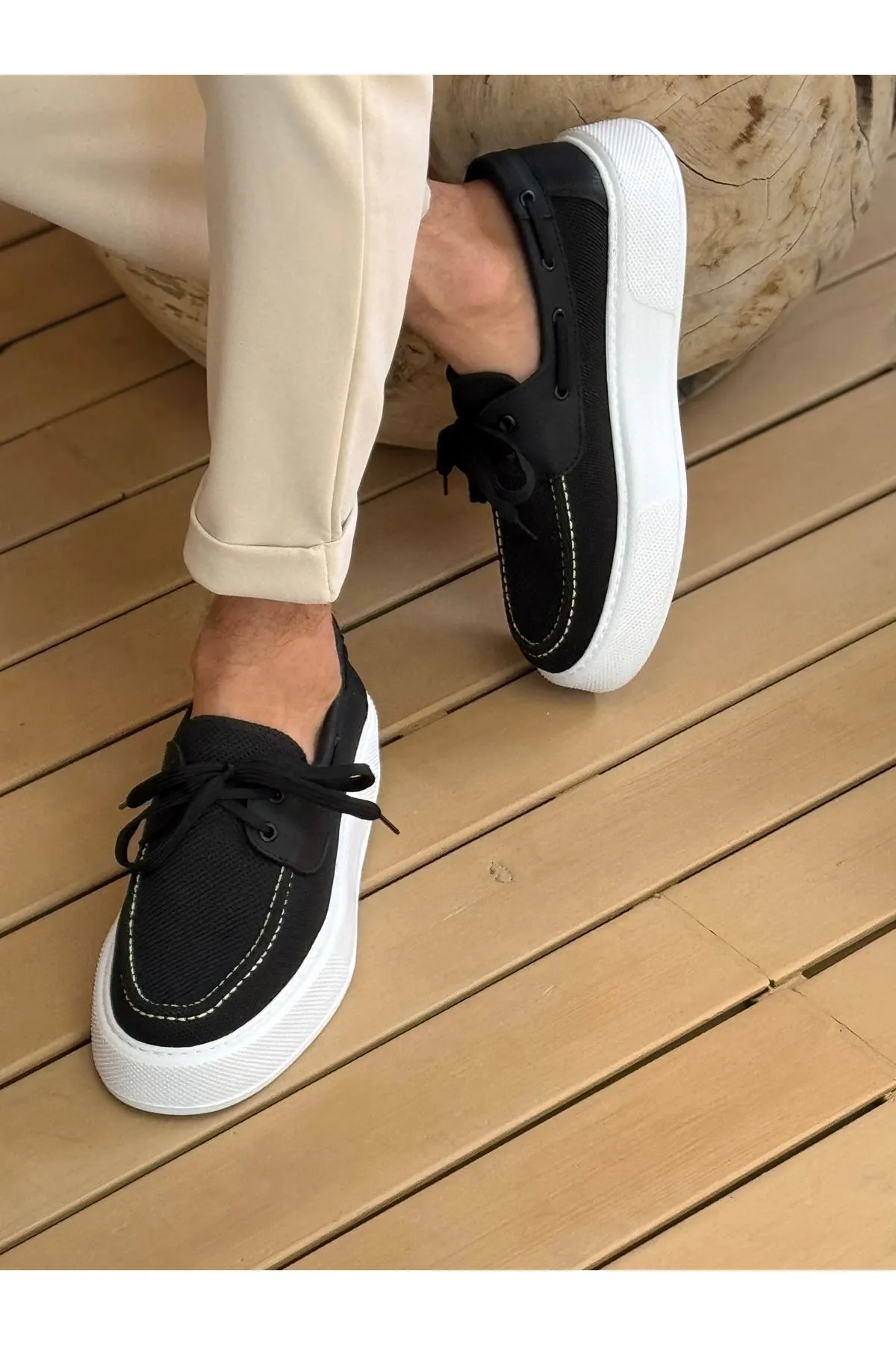 Ch2602 - Triko Erkek Ayakkabı Sıyah