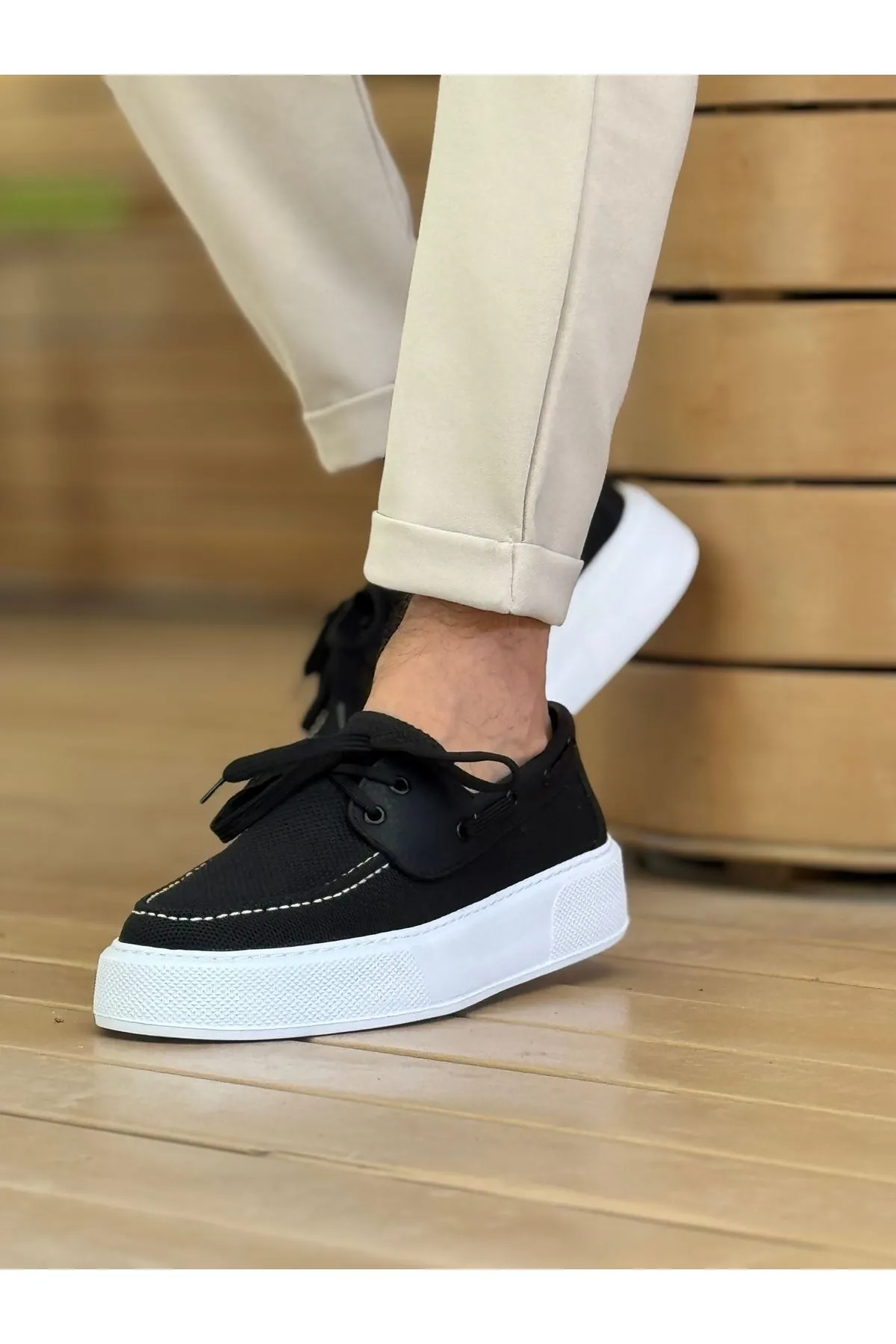Ch2602 - Triko Erkek Ayakkabı Sıyah
