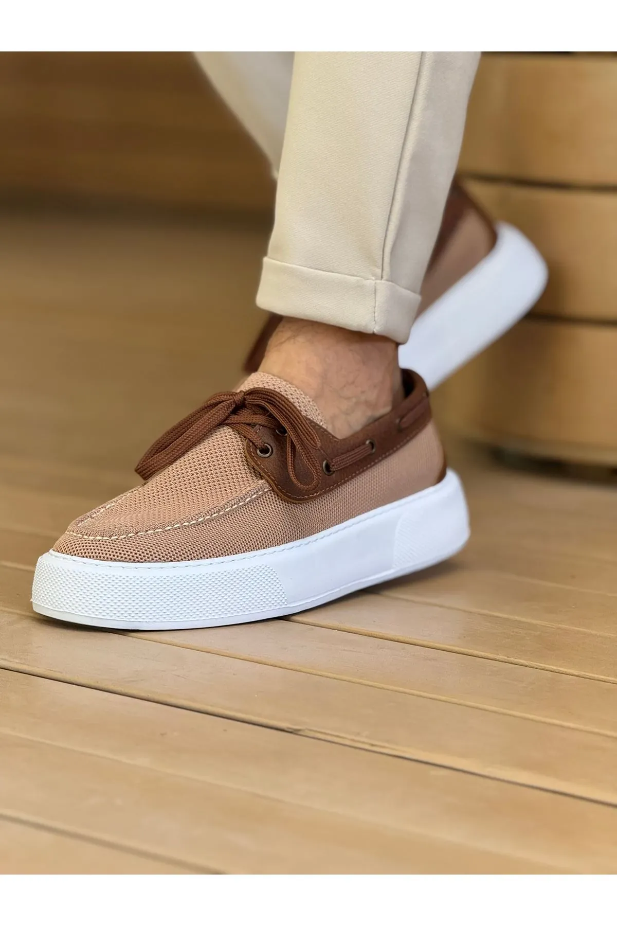 Ch2602 - Triko Erkek Ayakkabı Taba