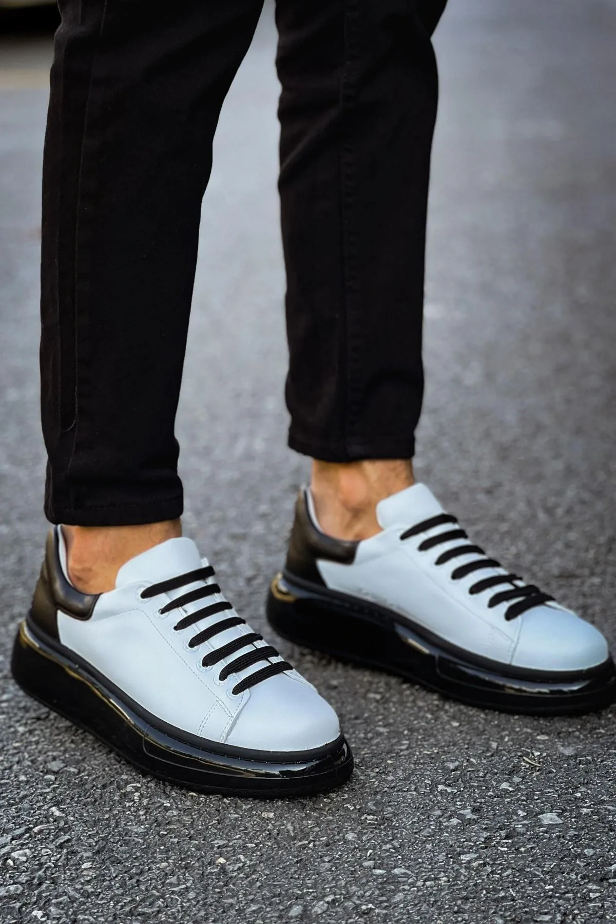 Ch295 - Cst Sollıevo Erkek Ayakkabı Beyaz/sıyah