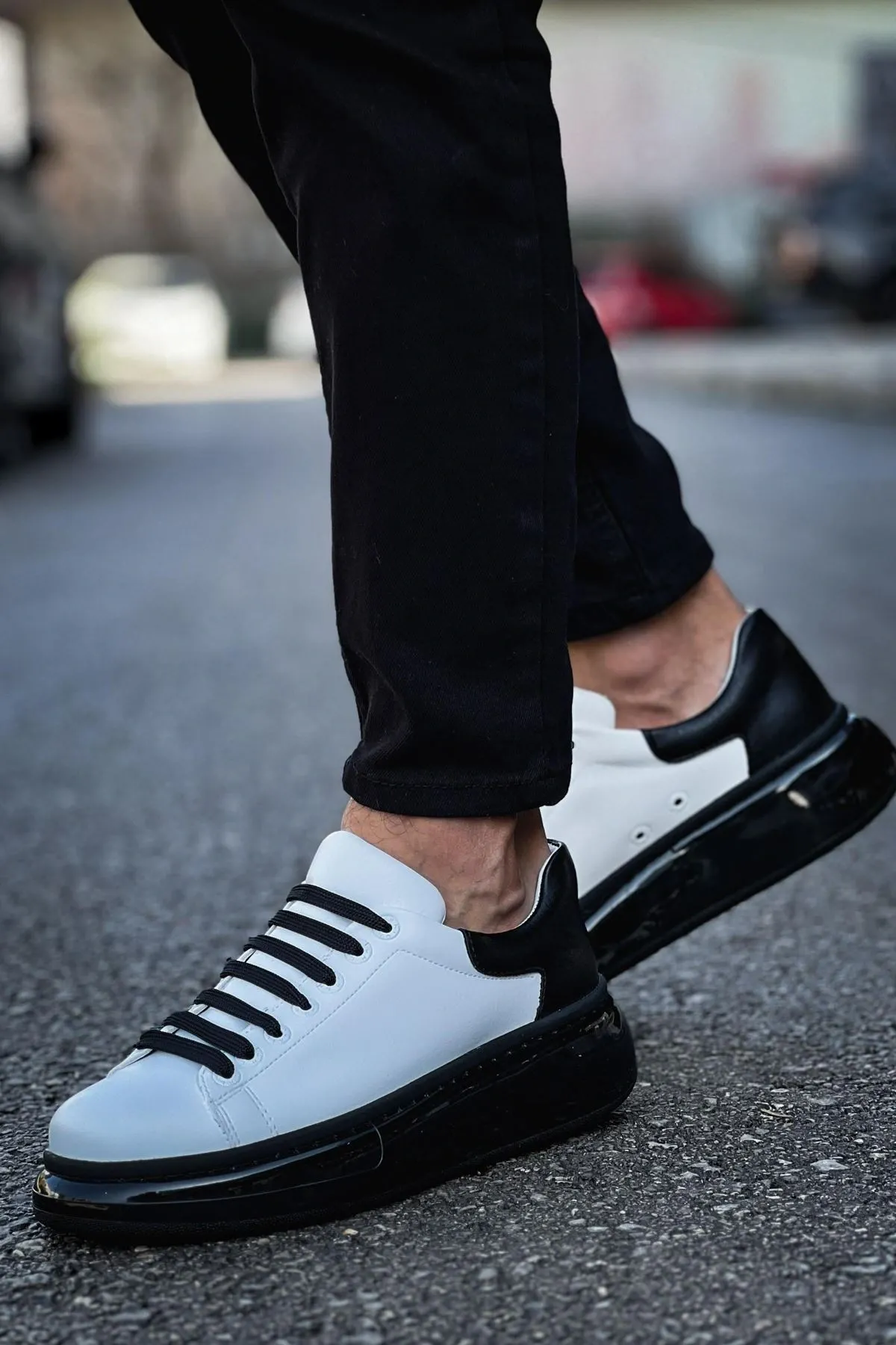 Ch295 - Cst Sollıevo Erkek Ayakkabı Beyaz/sıyah