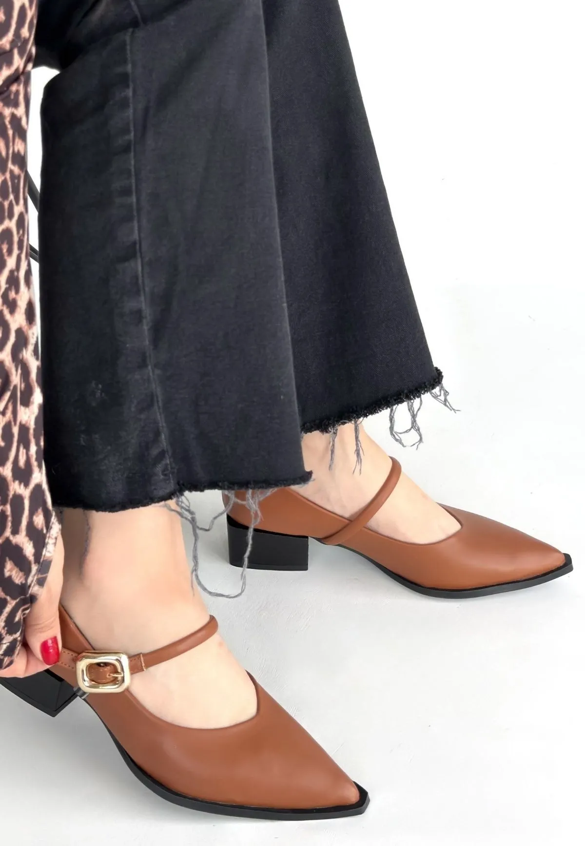 Galye Taba Cilt Topuklu Ayakkabı