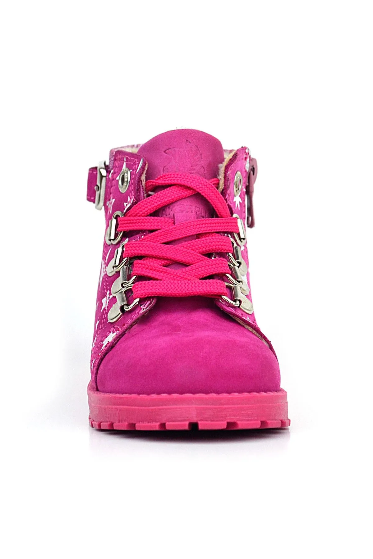 Griffon Hakiki Deri Fuşya Pembe Bebek Bot