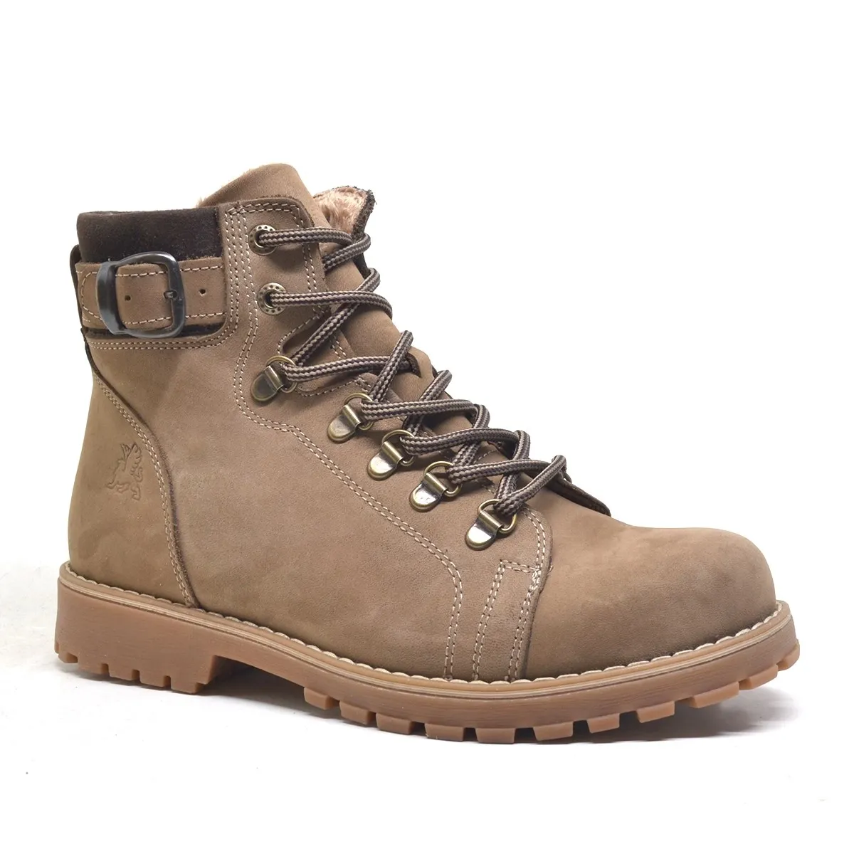 Griffon Hakiki Deri Vizon Fermuarlı Çocuk Bot