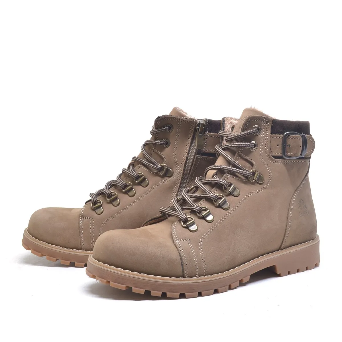 Griffon Hakiki Deri Vizon Fermuarlı Çocuk Bot