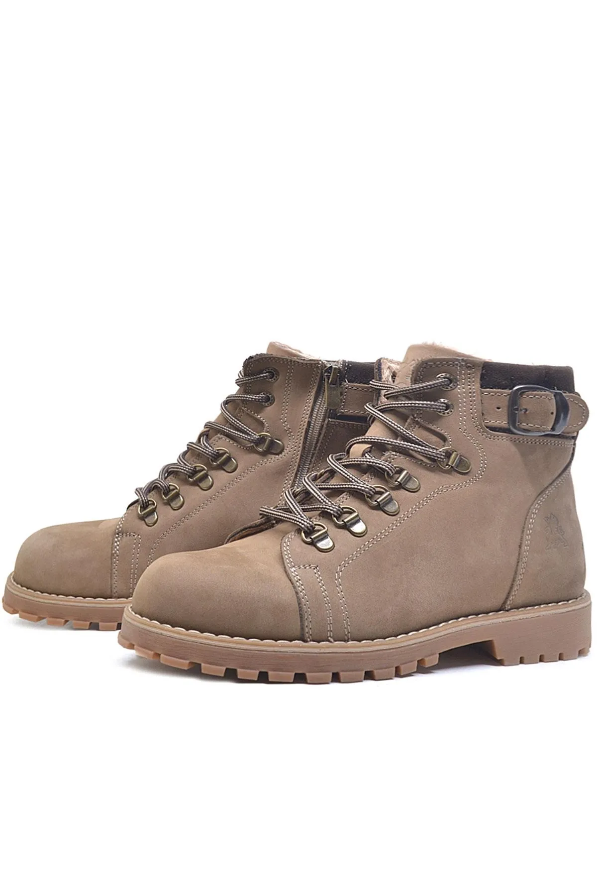 Griffon Hakiki Deri Vizon Fermuarlı Çocuk Bot