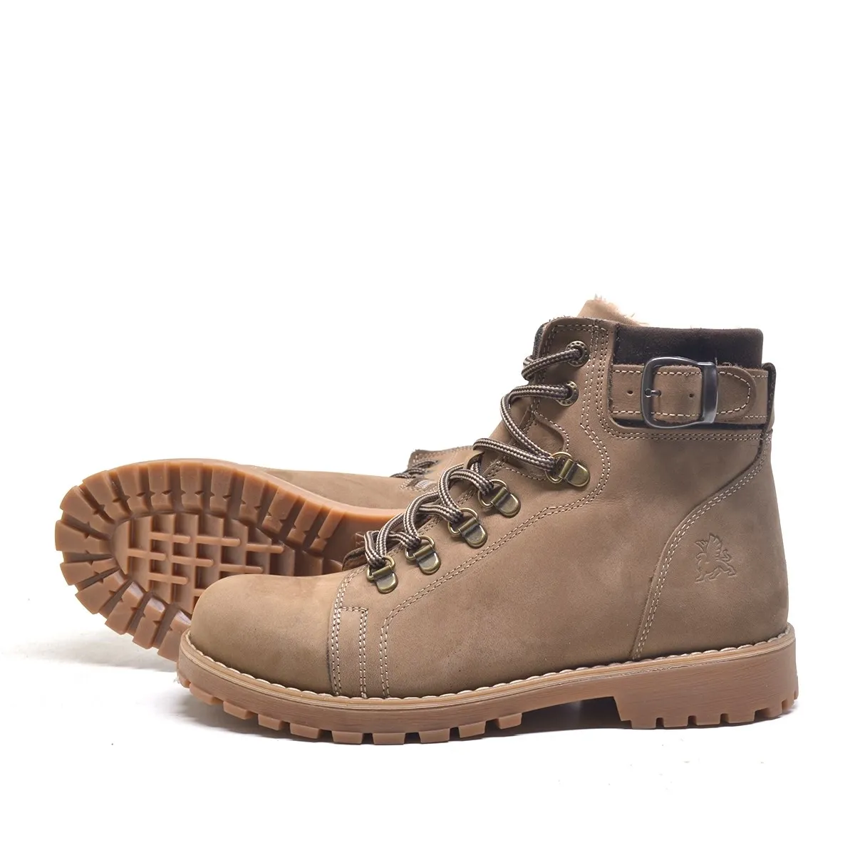 Griffon Hakiki Deri Vizon Fermuarlı Çocuk Bot