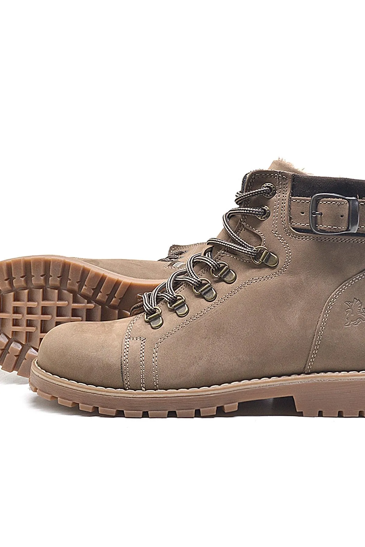 Griffon Hakiki Deri Vizon Fermuarlı Çocuk Bot